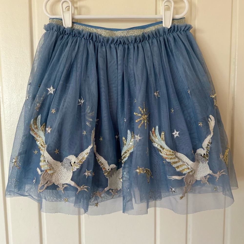 Mini Boden Harry Potter. Embroidered Hippogriff Tulle Skirt. 9/10Y.